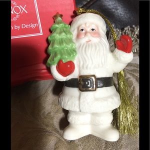 LENOX AMERICAN BY DESIGN PORCELAIN SANTA CLAUS CHRISTMAS TREE ORNAMENT